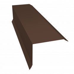 Планка торцевая 80х100 0,5 Satin с пленкой RAL 8017 (2м)